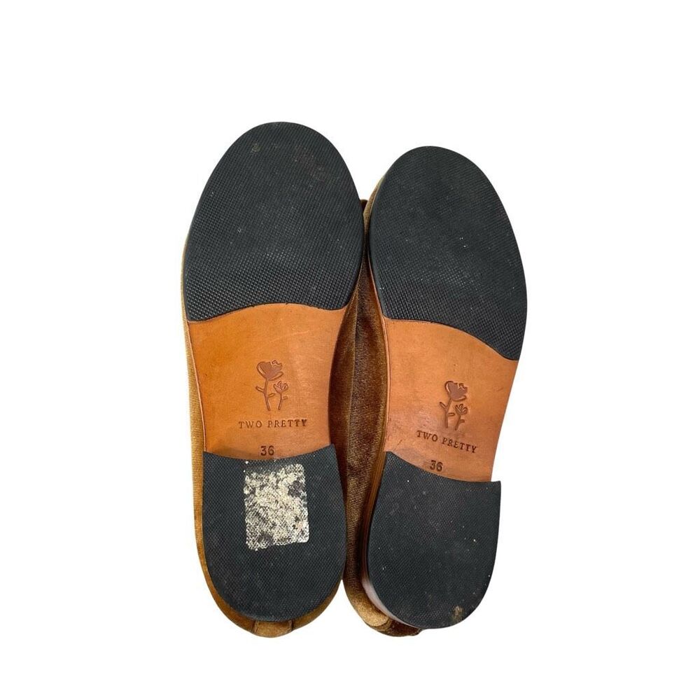 Two Pretty velvet bow‎ ballerina flats Size 36 - Picture 6 of 7